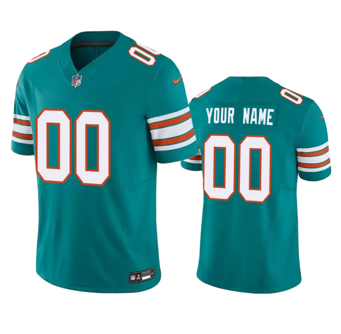 Miami Dolphins Active Player custom Aqua 2023 F.U.S.E Vapor Limited Stitched Football Jersey